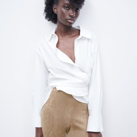 BNWT ZARA FAUX SUEDE LEGGINGS - Picture 4 of 8